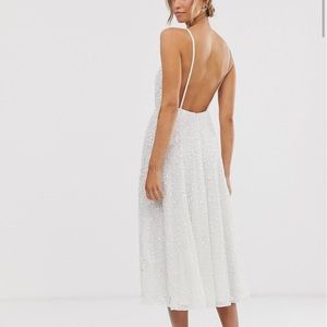 ASOS EDITION Eva embellished cami midi wedding dress